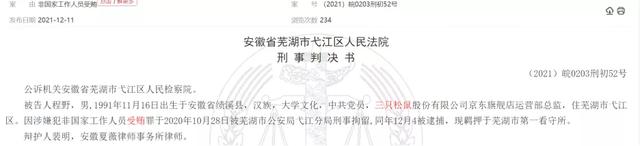 “三只松鼠”连曝商业贿赂案：俩部门经理吃回扣近600万元，多家企业卷入