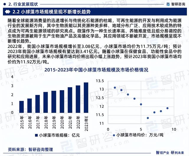 2023年小球藻行业发展现状、市场前景及投资方向报告