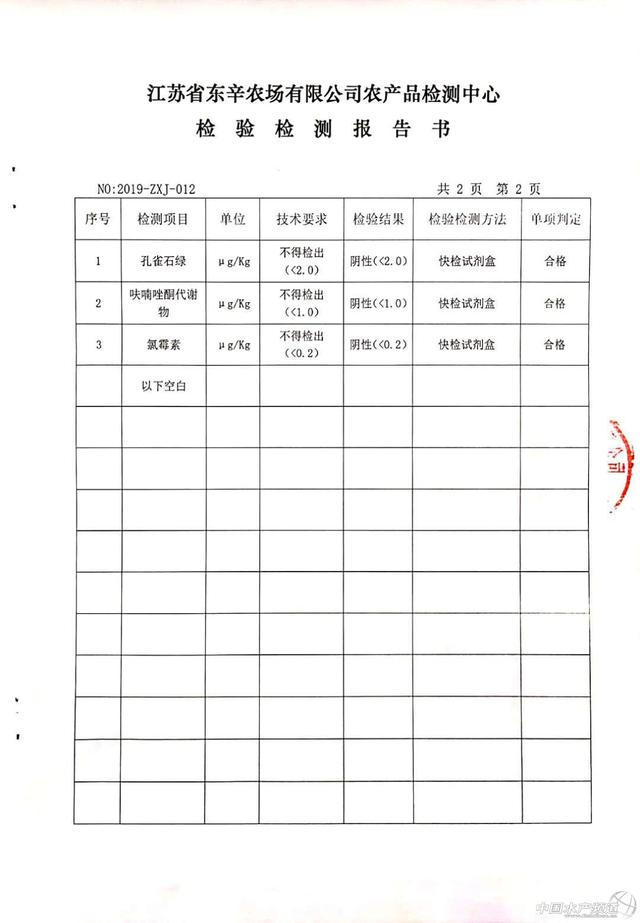 V021江苏省东辛农场水产养殖有限公司