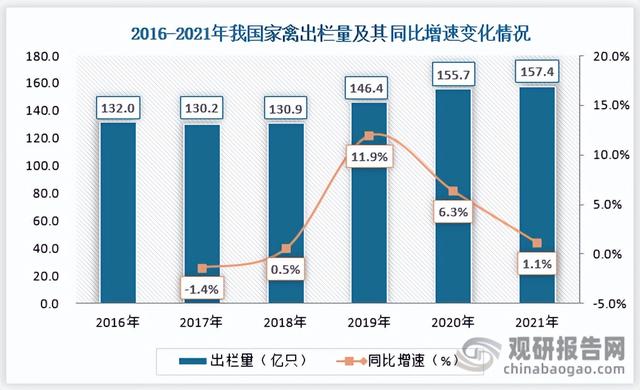 我国家禽养殖行业现状及前景 存出栏量增速连降 低迷行情或迎来转机