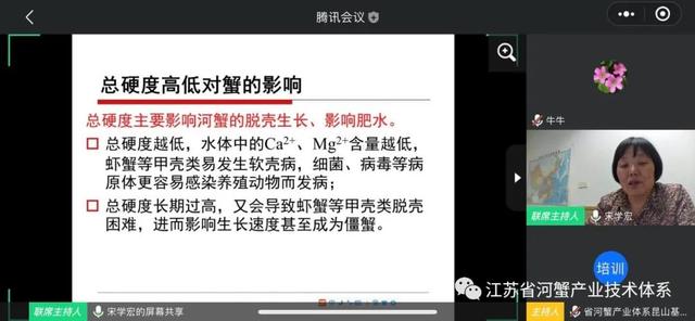 江苏省河蟹体系昆山推广示范基地成功举办2020年度水产健康养殖在线培训