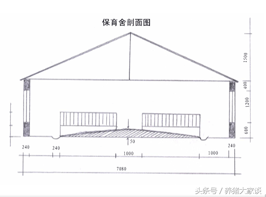 自繁自养100头母猪场设计图，猪场建造科学合理，养猪赚钱有保障