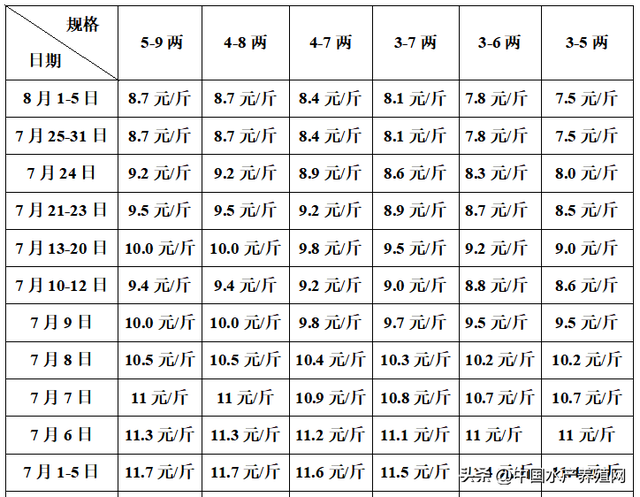 鳜鱼黑鱼黄骨猛涨，对虾鲫鱼草鱼略涨鲈鱼牛蛙稳定，饲料又涨价！