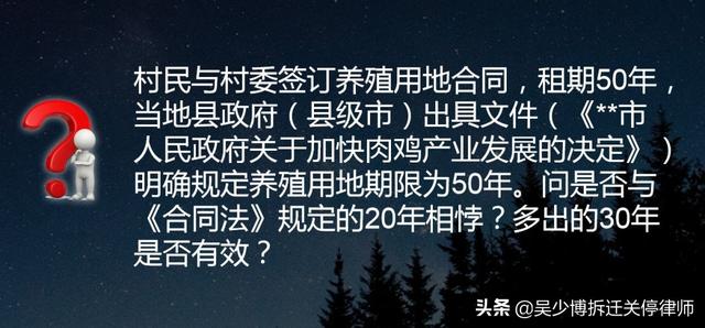 视频｜养殖场租地合同50年与合同法20年相背离，多出来的30年怎么算