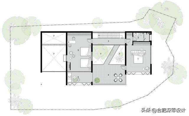 480㎡独栋别墅，屋前有鱼塘，屋内有院子，小日子过得惬意又舒适