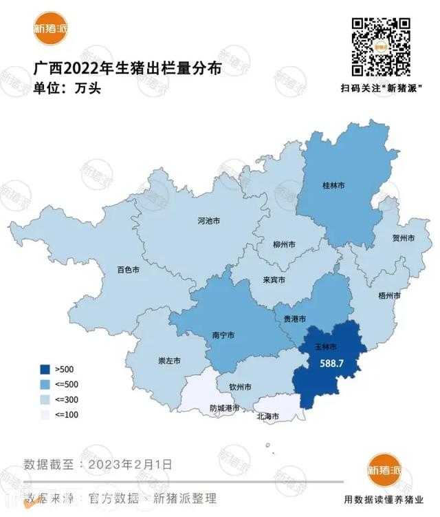 广西2022出栏生猪3347万头，能繁母猪224万