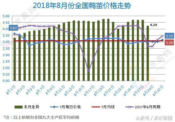 「水禽日报」跳空下行，鸭苗暴跌——8月28日行情走势简析