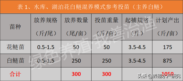 各个模式下花白鲢放多少最合适？老渔农干货分享