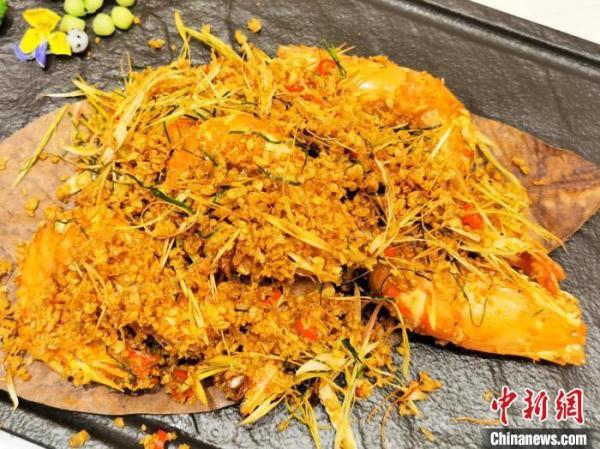 广东台山：“花鬼虾”鲜甜爽脆 食客直呼“好过瘾”