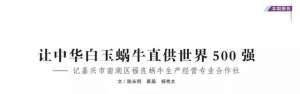 中国最大蜗牛养殖基地(让中华白玉蜗牛直供世界500强——记嘉兴市南湖区福良蜗牛生产经营专业合作社)