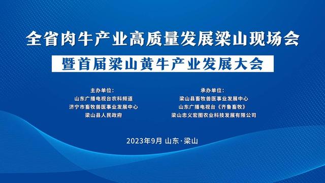 全省肉牛产业高质量发展梁山现场会暨首届梁山黄牛产业发展大会召开