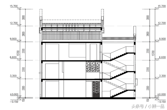 农村独门独院「广府风格」建筑设计（平面、立面、剖面都齐了）