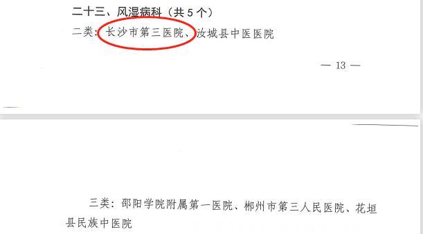 喜报！长沙市第三医院中医风湿病科获评省级重点中医专科