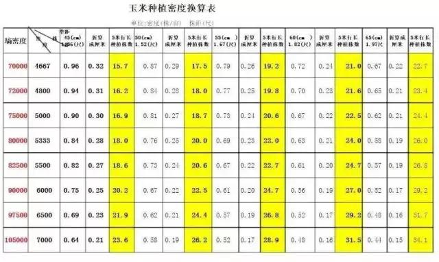 玉米行距、株距、密度怎么算？有个方法很简单！