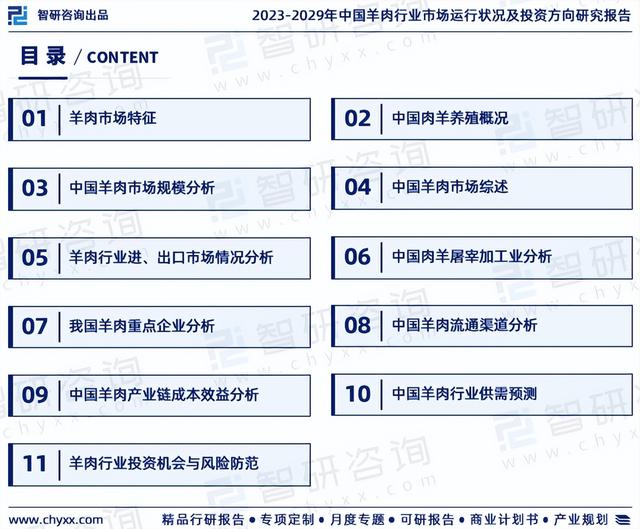 2023年羊肉行业发展现状调查、竞争格局及未来前景预测报告