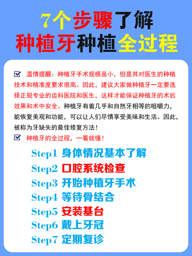 「口腔科普」7个步骤了解种植牙的种植全过程