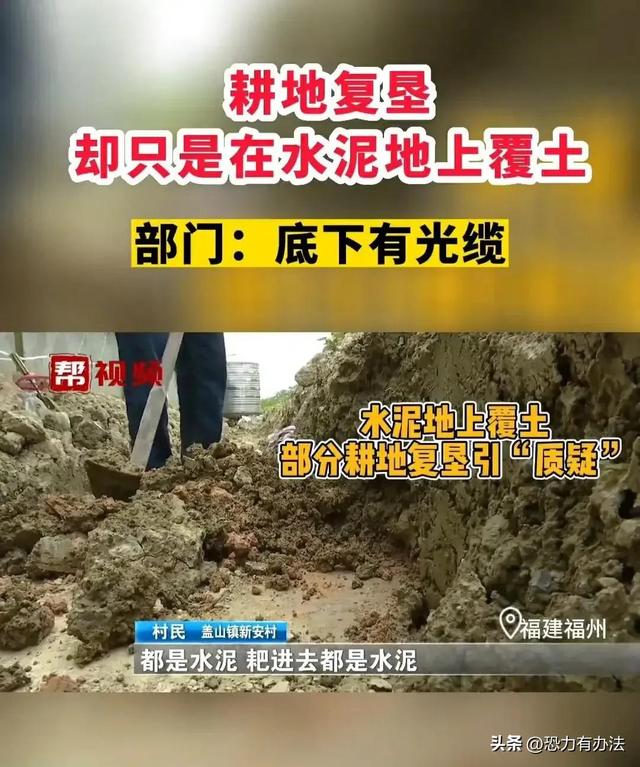 水泥板上复耕，水泥路上种庄稼，18亿亩耕地一厘也不会少