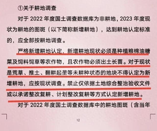 忽悠不行了，2023年新增耕地必须种植农作物且必须出土长苗