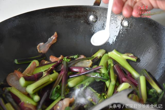 芒果君爷爷：红菜苔炒腊肉，品味湖北从这道中国名菜开始