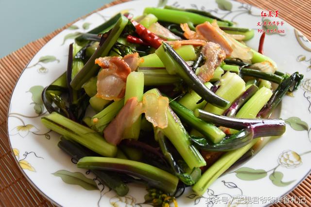 芒果君爷爷：红菜苔炒腊肉，品味湖北从这道中国名菜开始