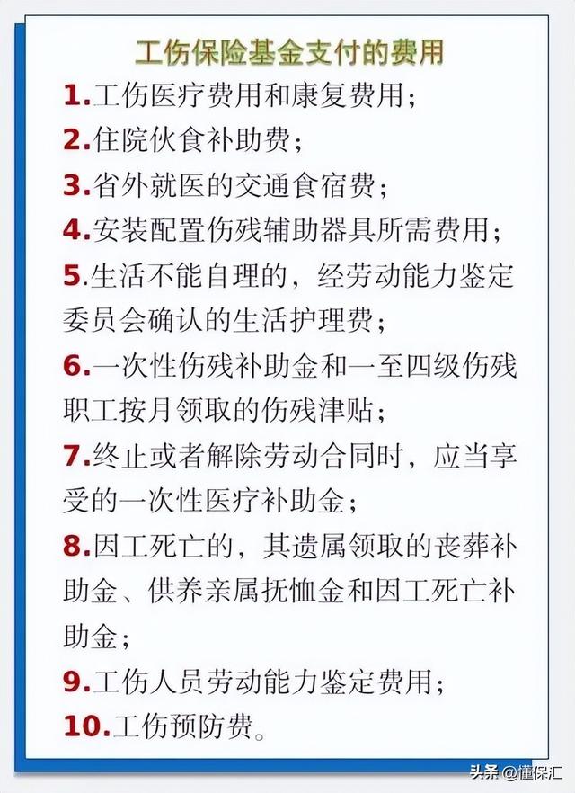 发生工伤了，哪些待遇基金支付？哪些待遇单位支付？