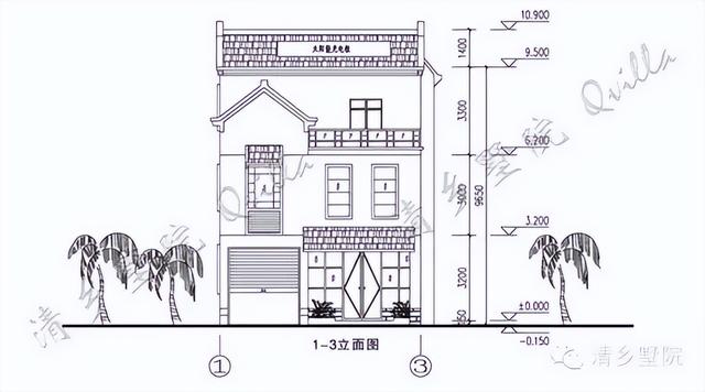 「清乡墅院」占地80建面200！土地利用率超高，车库露台应有尽有