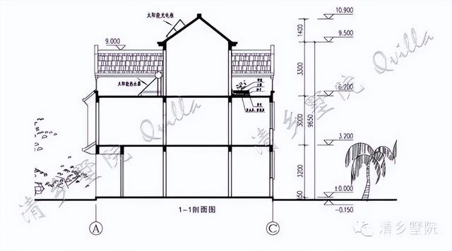 「清乡墅院」占地80建面200！土地利用率超高，车库露台应有尽有