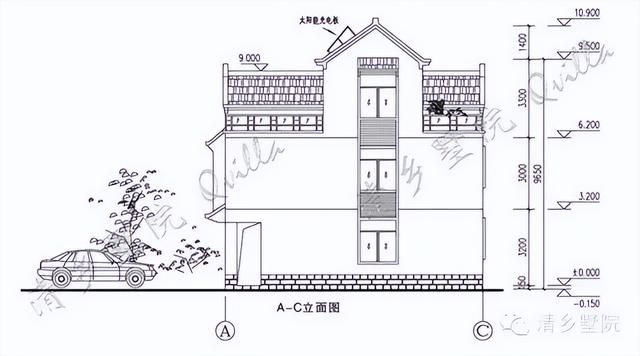 「清乡墅院」占地80建面200！土地利用率超高，车库露台应有尽有