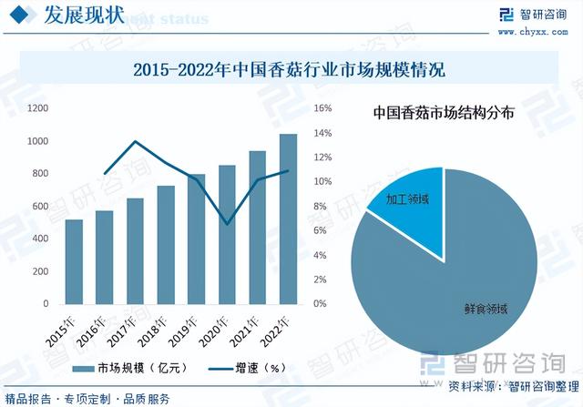 2023年香菇行业市场现状：产量稳步增长，深加工产品发展潜力巨大