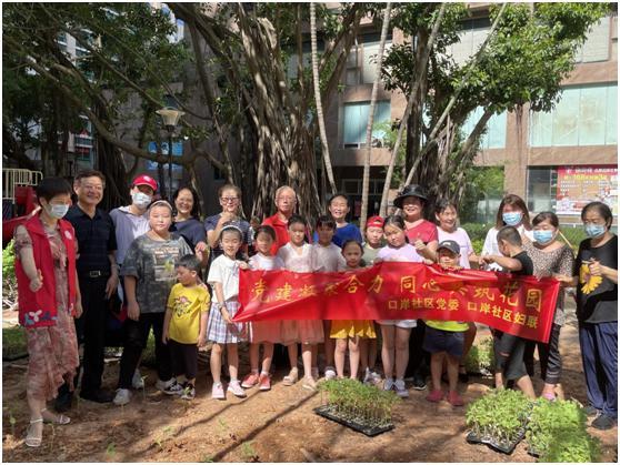 口岸社区儿童同心共建友好花园 为社区花园种植2000余株向日葵