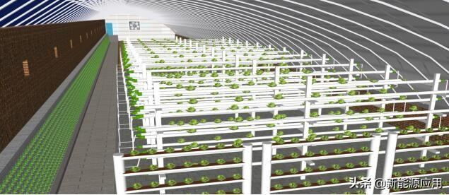 日光温室内立体种植规划及地暖采暖