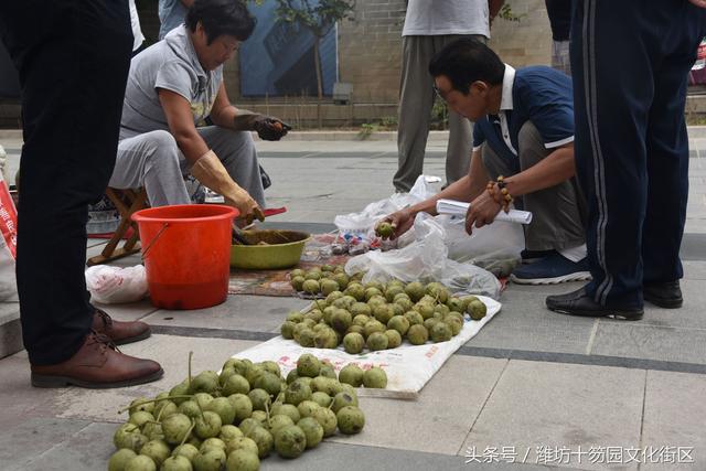 潍坊大姐古玩市场开核桃，一天卖出几十对~