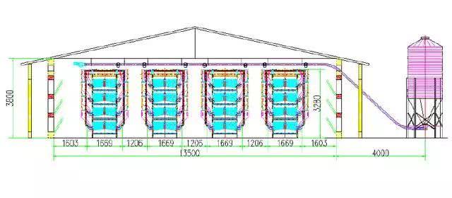 每栋鸡舍可养4万多羽蛋鸡，自动化养鸡设备的设计图纸曝光了