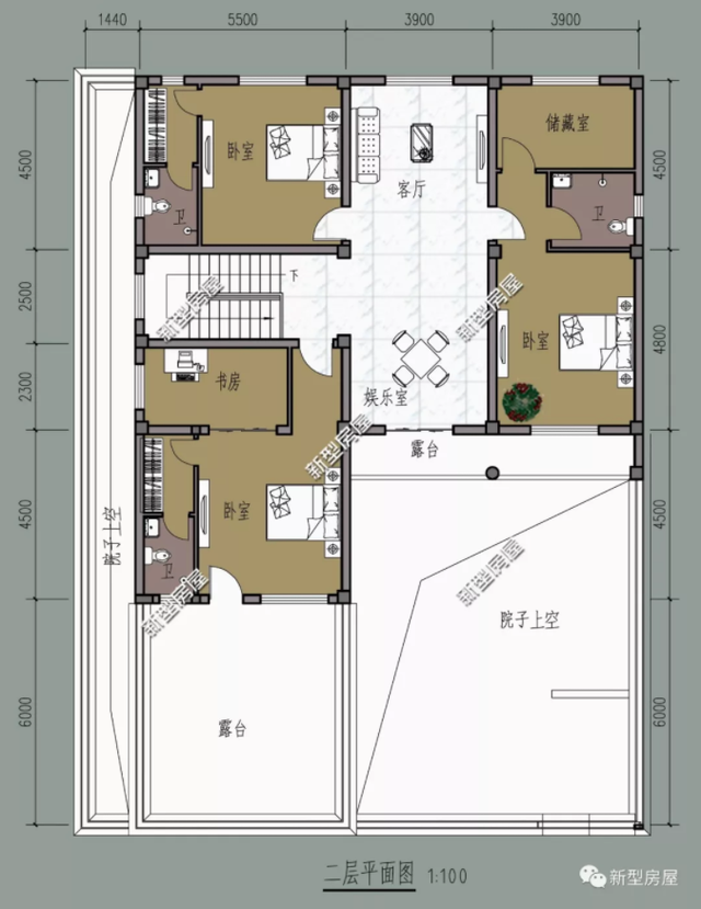 农村建房还是要有个小院，能养鸡鸭能种菜，5套户型设计图送给你