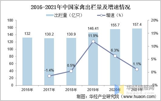 2021年家禽行业发展现状，行业规模稳定增长，家禽养殖规模化发展