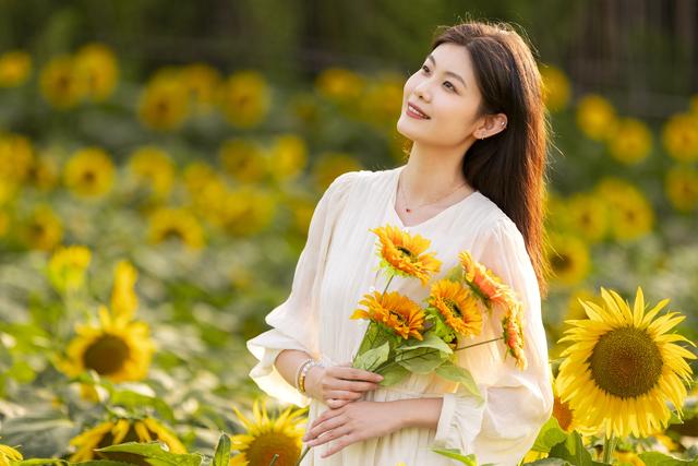 〖人像摄影〗葵花向阳开 美女入画来