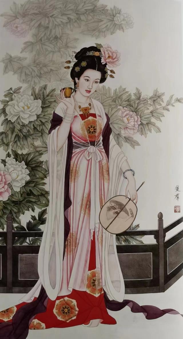 《古典四大美女仕女图》——赵双群工笔画作品欣赏 作者：赵双群