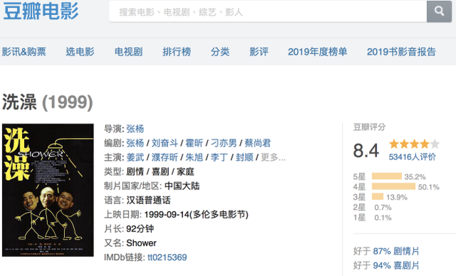 《洗澡》：一部被名字连累的好片，99年埋没至今，豆瓣8.4分