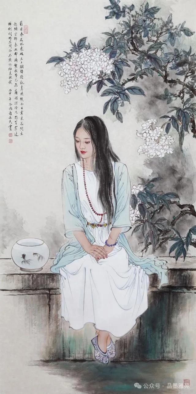 画家赵永夫现代写意女性人物作品欣赏（四）美女天成，芳华青春