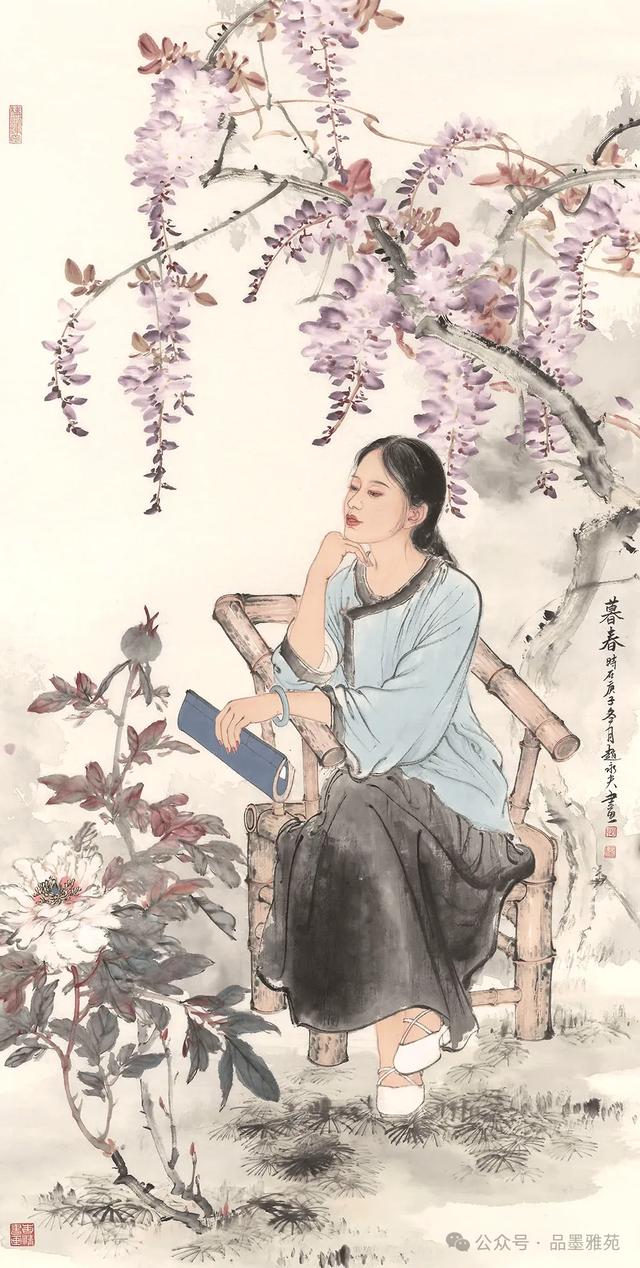 画家赵永夫现代写意女性人物作品欣赏（四）美女天成，芳华青春