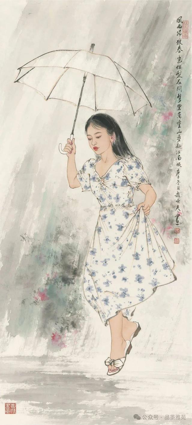 画家赵永夫现代写意女性人物作品欣赏（四）美女天成，芳华青春