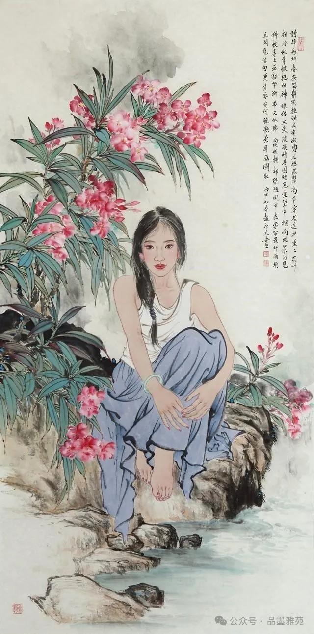 画家赵永夫现代写意女性人物作品欣赏（四）美女天成，芳华青春