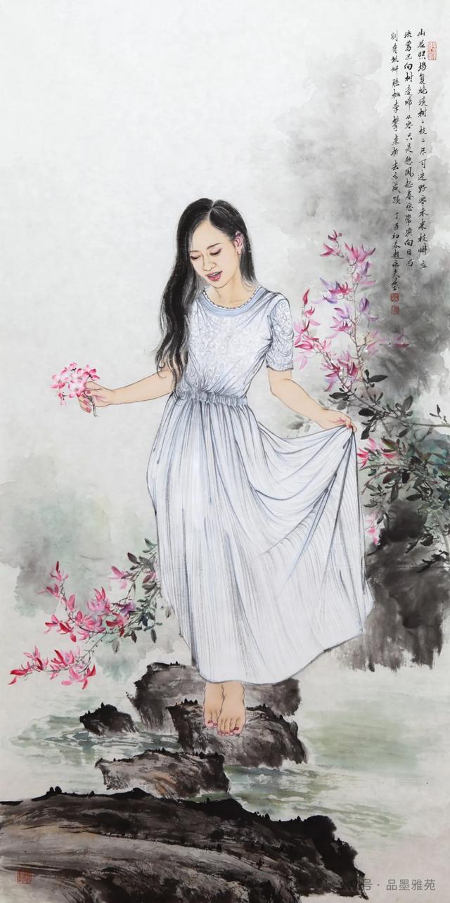 画家赵永夫现代写意女性人物作品欣赏（四）美女天成，芳华青春