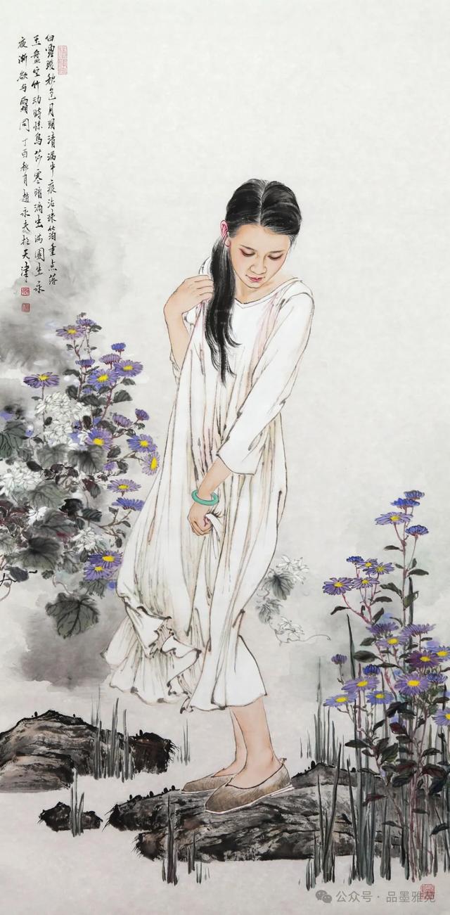 画家赵永夫现代写意女性人物作品欣赏（四）美女天成，芳华青春