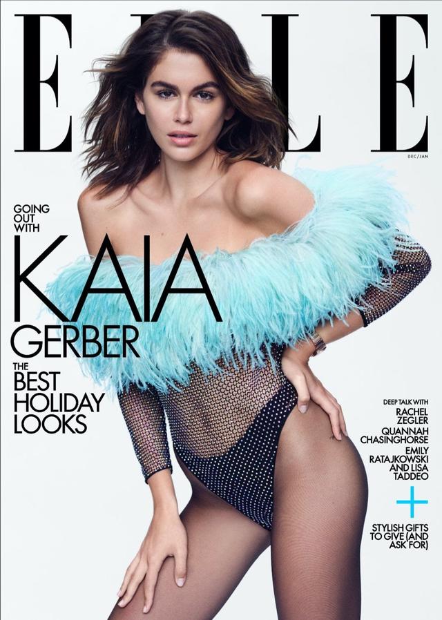 超模星二代凯亚·格柏（ Kaia Gerber）拍摄的时尚杂志