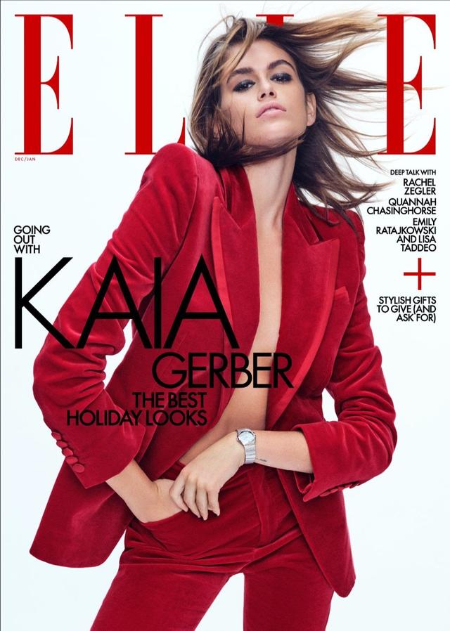 超模星二代凯亚·格柏（ Kaia Gerber）拍摄的时尚杂志