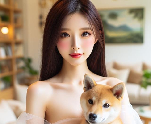 AI美女养小猪猪宠物，美图系列（20）