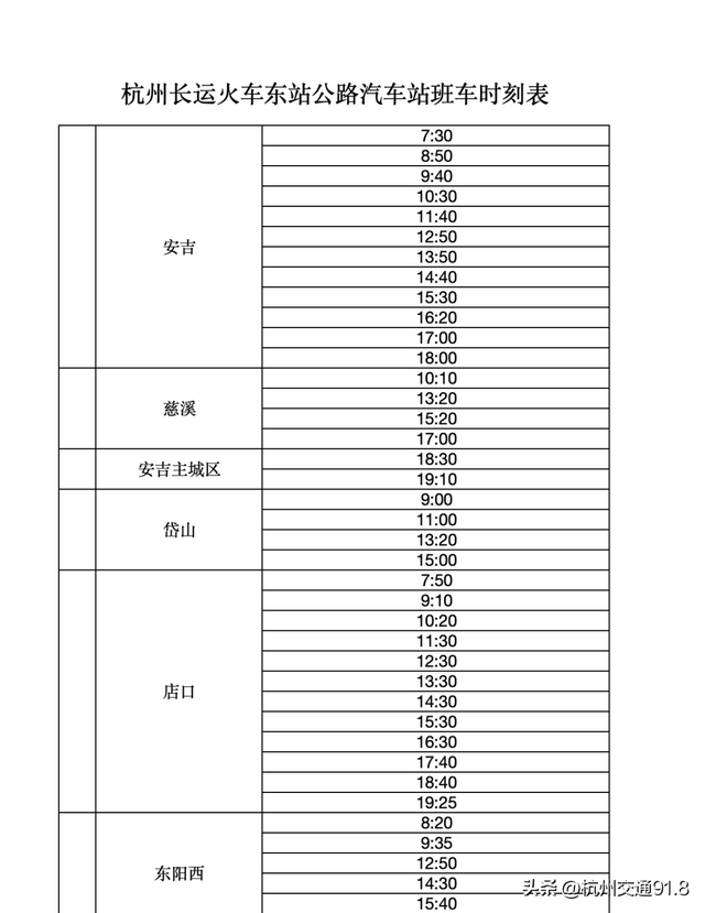 注意：杭州至义乌出行有变化！