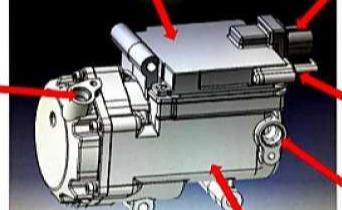 简略版电动汽车压缩机空调工作过程