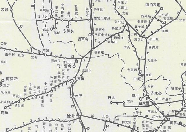 1984年《天津市长途汽车公司班车路线示意图》有趣的老地图